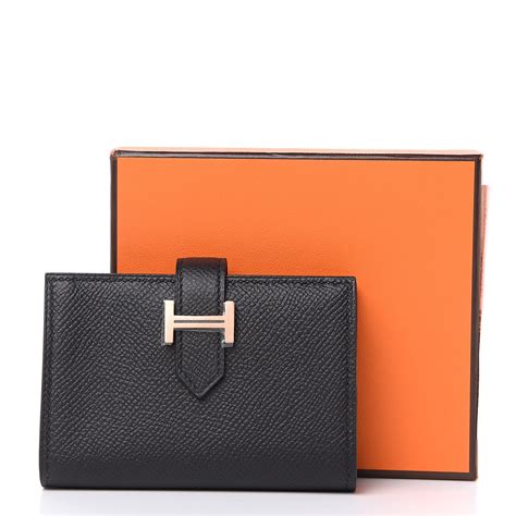 hermes epsom mini bearn wallet|Hermès Black Epsom Mini Bearn Wallet Palladium Hardware.